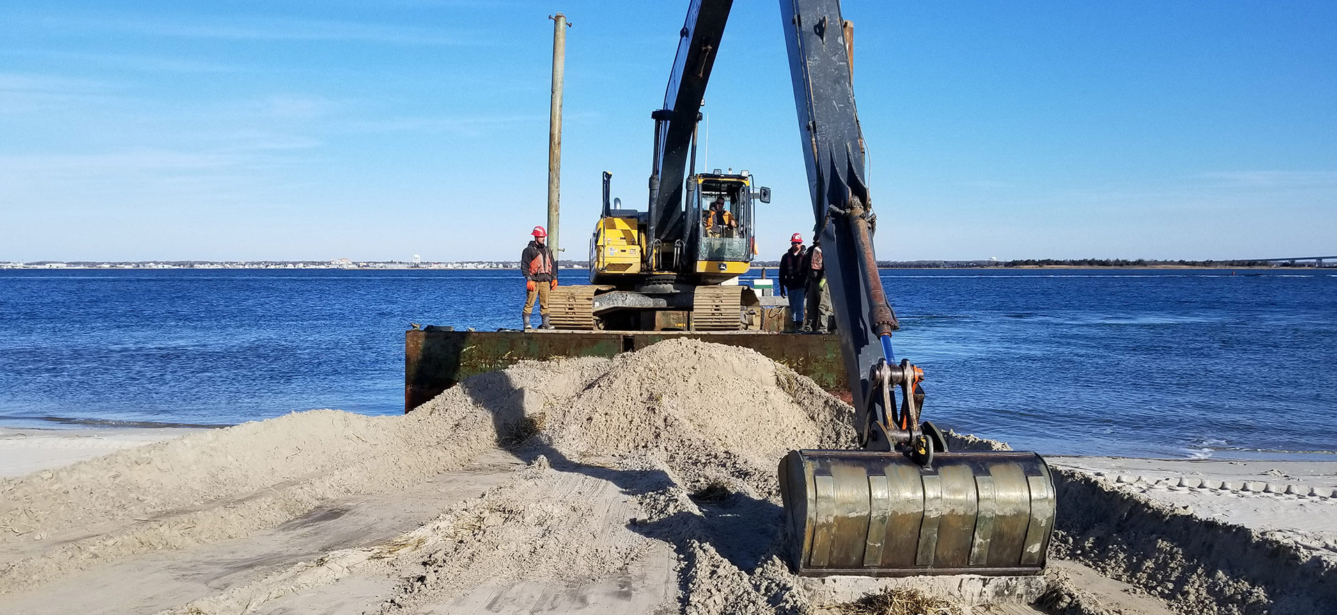 Scarborough Marine Group equipment moving sand